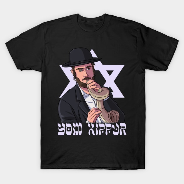 Yom Kippur Shofar Jewish T-Shirt by Noseking